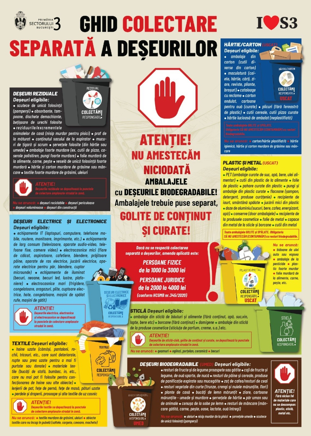 Ghid Colectare Separată a Deșeurilor — Primăria Sectorului 3